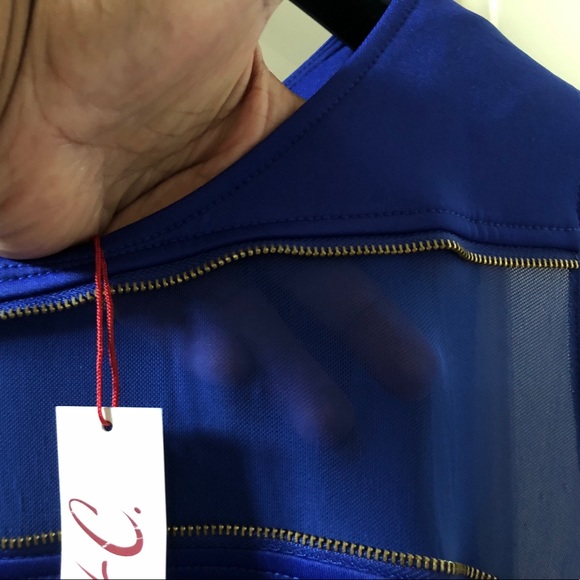 Beautiful Blue Plus Sized Party Dress - Picture 3 of 4